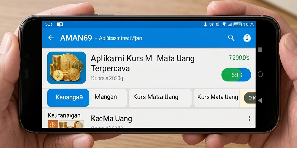 Tampilan antarmuka AMAN69 untuk konversi mata uang yang sederhana dan informatif.