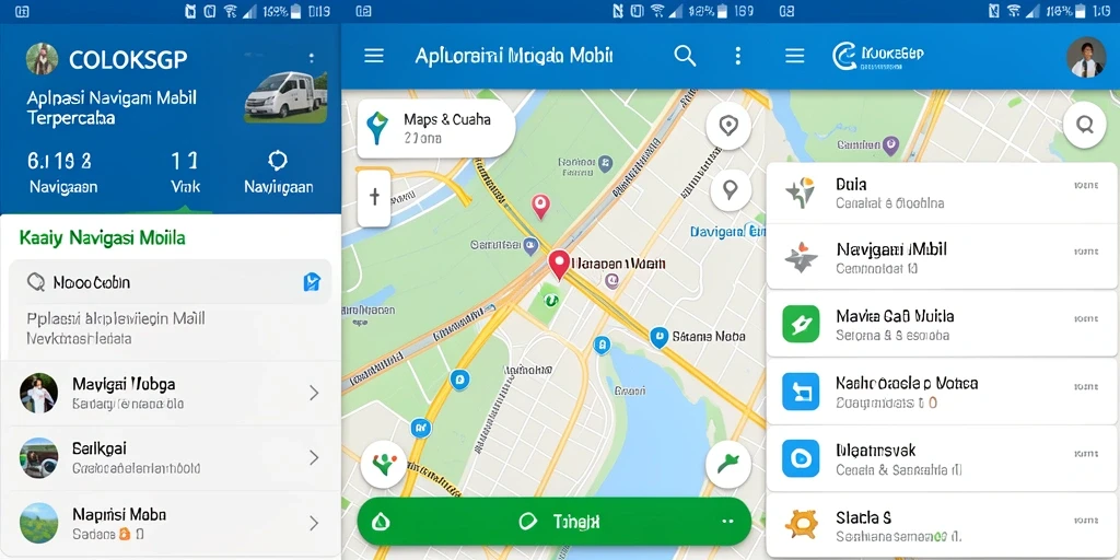 Antarmuka aplikasi COLOKSGP yang memudahkan navigasi mobil.