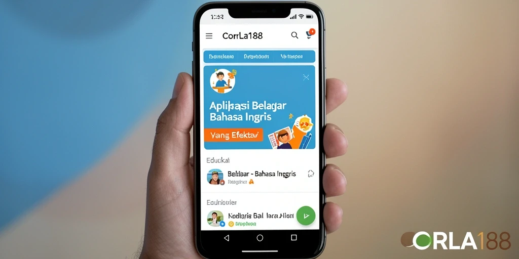 Antarmuka aplikasi CORLA188 yang ramah pengguna untuk belajar Bahasa Inggris.