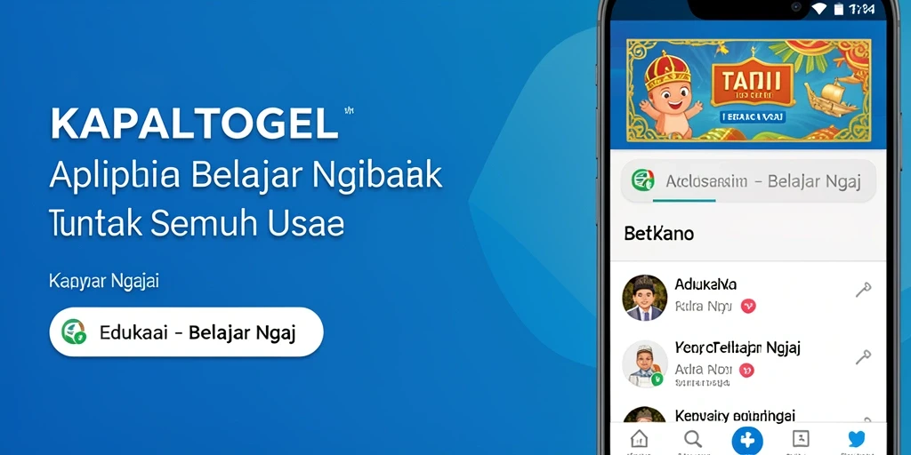 Tampilan antarmuka aplikasi KAPALTOGEL yang ramah pengguna.