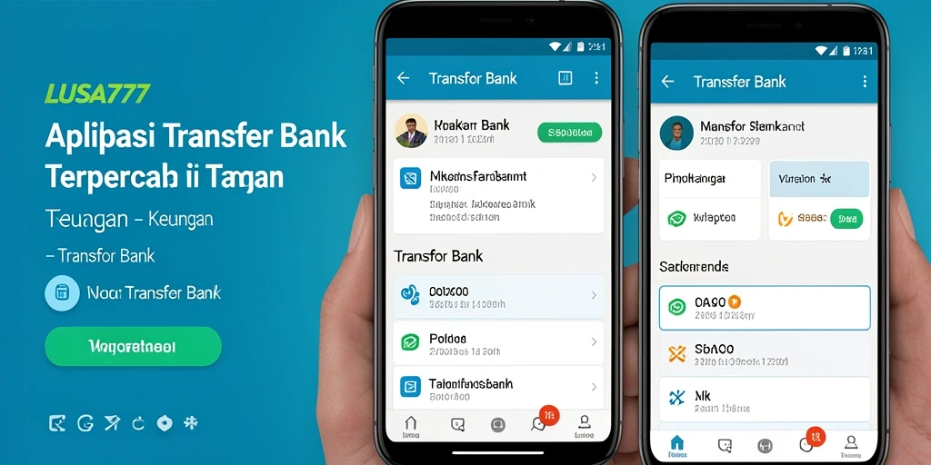 Antarmuka LUSA777 yang simpel dan fungsional untuk transfer bank.