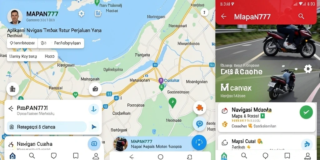 Tampilan antarmuka aplikasi MAPAN777 untuk Navigasi Motor yang intuitif.