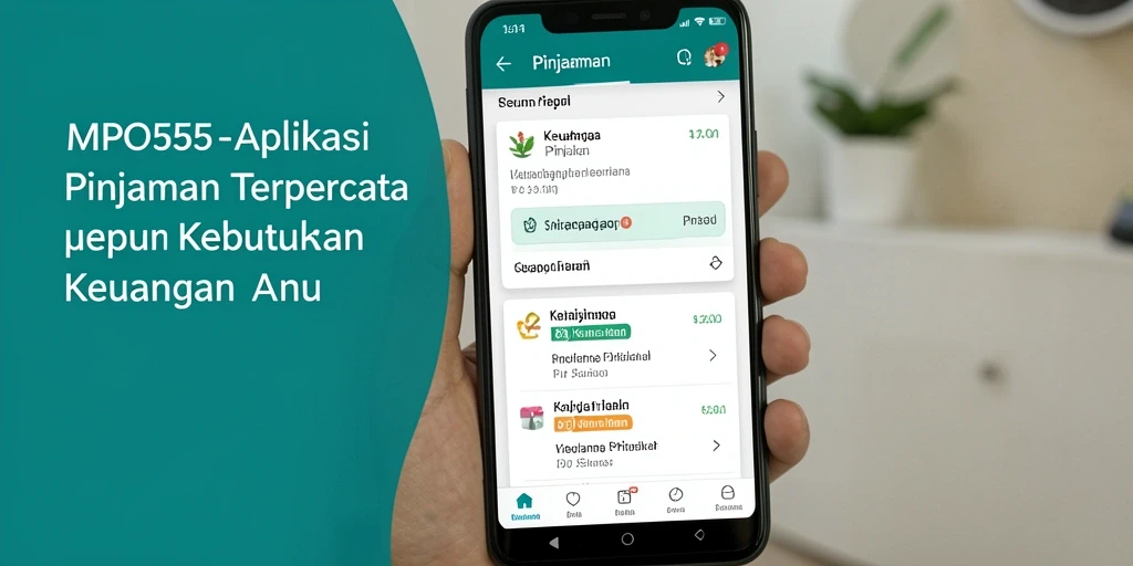 Antarmuka <strong>MPO555</strong> yang sederhana dan intuitif untuk pengajuan pinjaman.