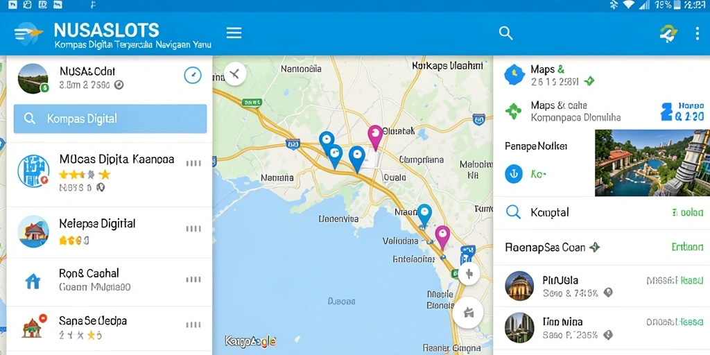 Antarmuka NUSASLOTS menampilkan kompas digital yang akurat.