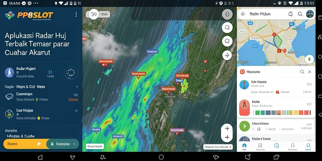 Tampilan antarmuka PP8SLOT yang menampilkan radar hujan terkini.
