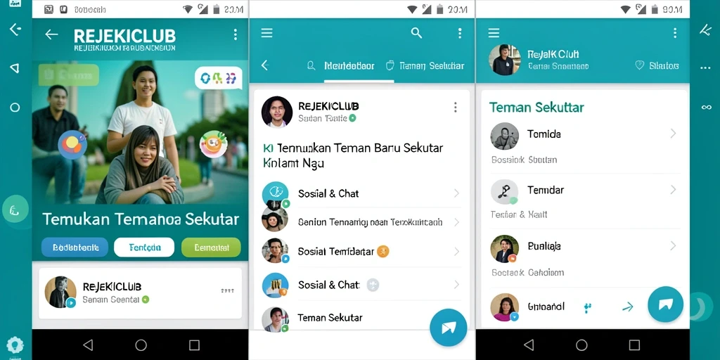 Tampilan antarmuka pengguna REJEKICLUB yang menarik dan fungsional.