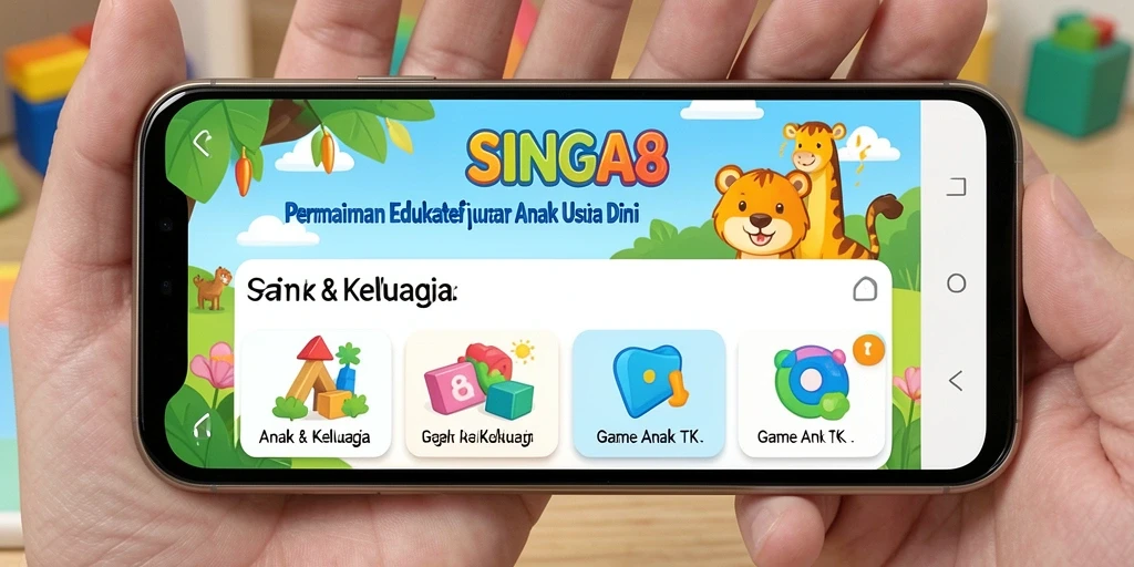 Tampilan antarmuka SINGA8 yang ceria dan interaktif.